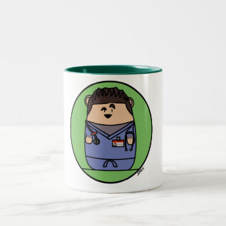 Caneca De Café Em Dois Tons Croquepisco esfrega o hamster