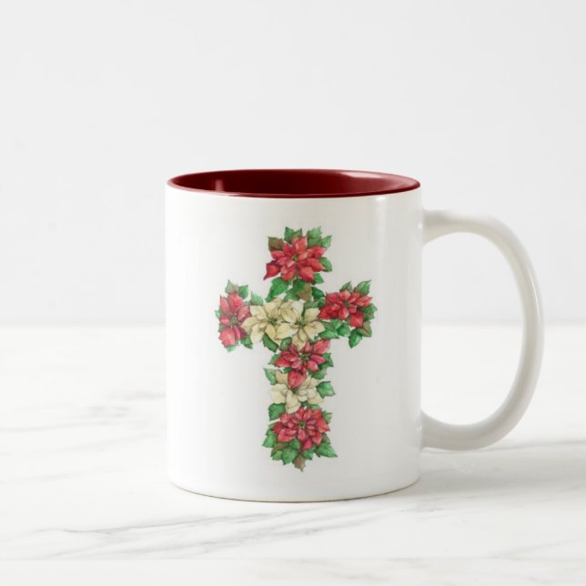 Caneca De Café Em Dois Tons Cross Mug - Poinsettia (Direita)