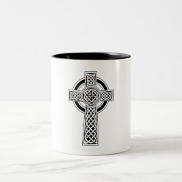 Caneca De Café Em Dois Tons Cruz Celta