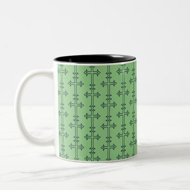 Caneca De Café Em Dois Tons Cruz cristã típica (Esquerda)