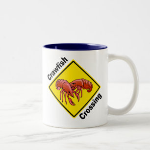 Caneca De Café Em Dois Tons Cruzamento dos lagostins
