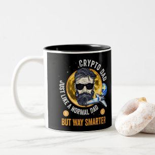 Caneca De Café Em Dois Tons Cryptodad Crypto Pai Como Um Pai De Bitmoney Regul