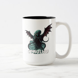 Caneca De Café Em Dois Tons Cthulhu