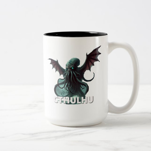 Caneca De Café Em Dois Tons Cthulhu (Direita)