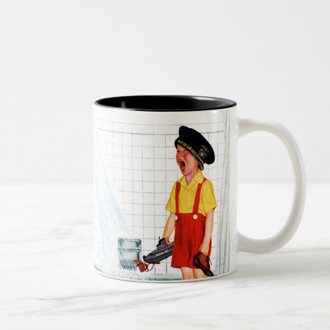 Caneca De Café Em Dois Tons Cuba de transbordamento (Direita)