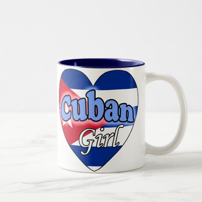 Caneca De Café Em Dois Tons Cuban Girl (Direita)