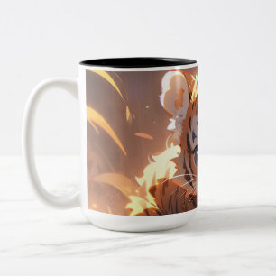 Caneca De Café Em Dois Tons Cubo de Tigre