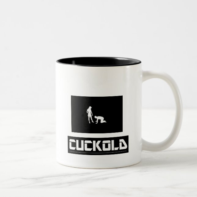 Caneca De Café Em Dois Tons Cuckold (Direita)