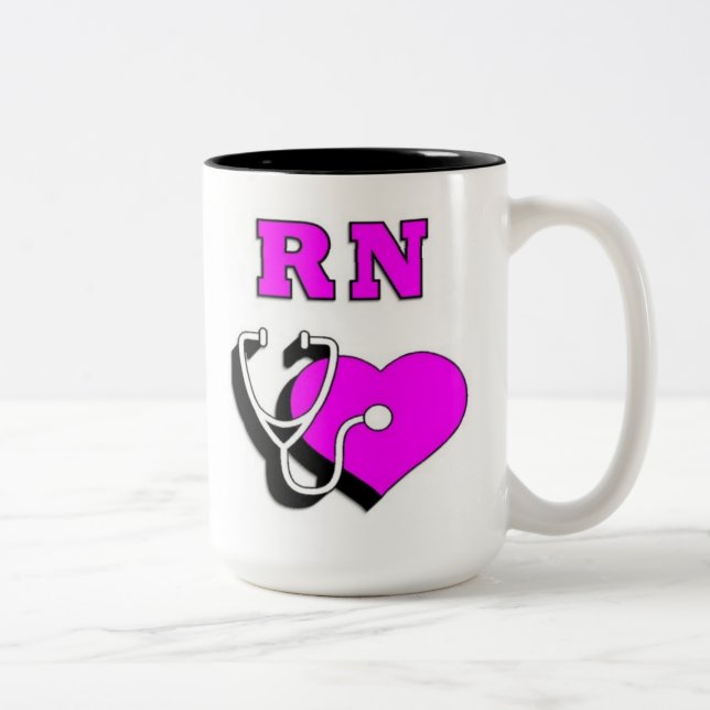 Caneca De Café Em Dois Tons Cuidado do RN das enfermeiras (Direita)