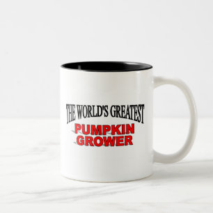 Caneca De Café Em Dois Tons Cultivador da abóbora do mundo o grande