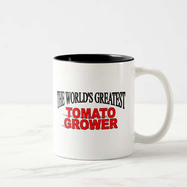 Caneca De Café Em Dois Tons Cultivador do tomate do mundo o grande (Direita)