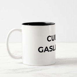 Caneca De Café Em Dois Tons Cultura é Manipulação Minimalista Tipográfica 