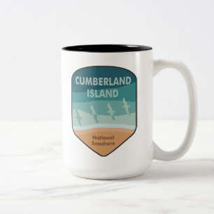 Caneca De Café Em Dois Tons Cumberland Island National Seashore Seagulls