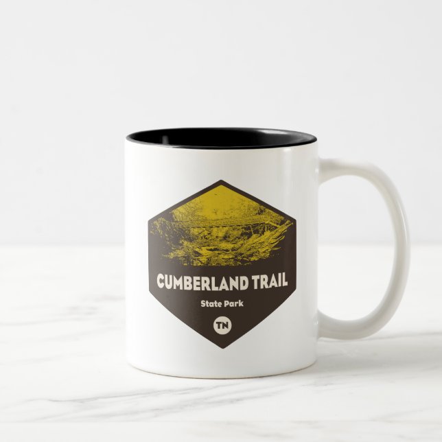 Caneca De Café Em Dois Tons Cumberland Trail State Park Tennessee (Direita)
