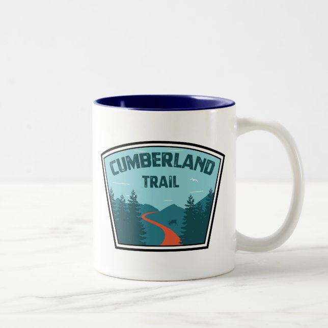 Caneca De Café Em Dois Tons Cumberland Trail Tennessee (Direita)