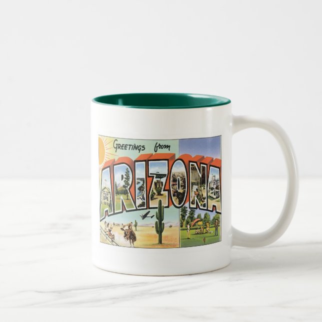 Caneca De Café Em Dois Tons Cumprimentos da arizona (Direita)