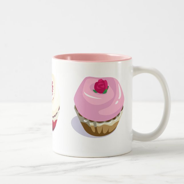 Caneca De Café Em Dois Tons Cupcakes (Direita)