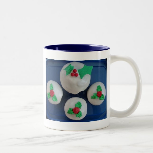 Caneca De Café Em Dois Tons Cupcakes de Natal (Direita)