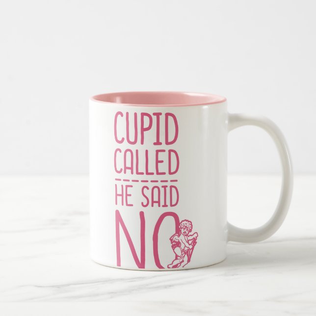 Caneca De Café Em Dois Tons Cupido Chamou Ele De Não (Direita)