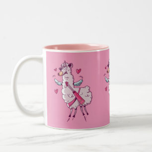 Caneca De Café Em Dois Tons Cupido Llama para Dia de os namorados