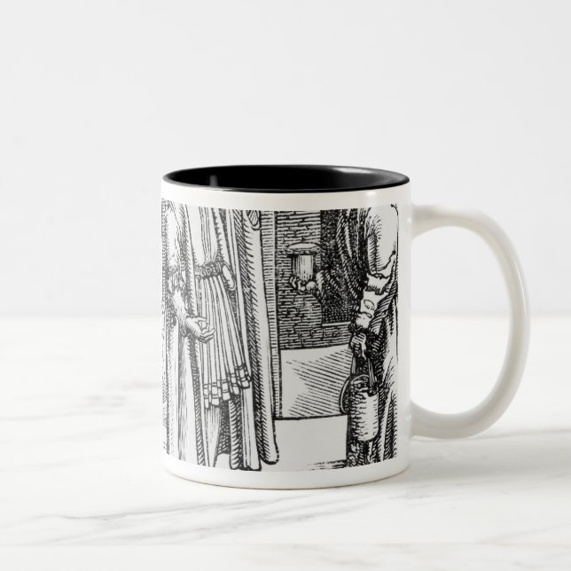 Caneca De Café Em Dois Tons Cura com a intercessão de uma cura (Direita)