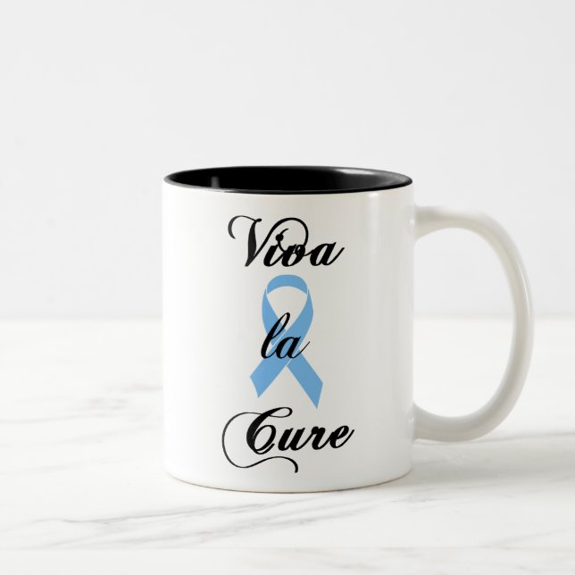 Caneca De Café Em Dois Tons Cura do la de Viva - fita azul (Direita)