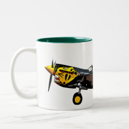 Caneca De Café Em Dois Tons Curtis P-40K Warhawk