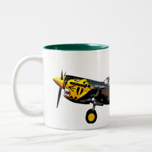 Caneca De Café Em Dois Tons Curtis P-40K Warhawk