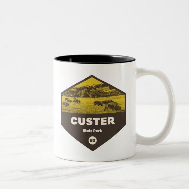 Caneca De Café Em Dois Tons Custer State Park Dakota do Sul (Direita)
