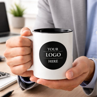 Caneca De Café Em Dois Tons Custom Business Logo Branded