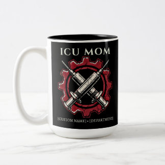 Caneca De Café Em Dois Tons Custom Critical Care Nurse Mom Tactical Syringe Mu