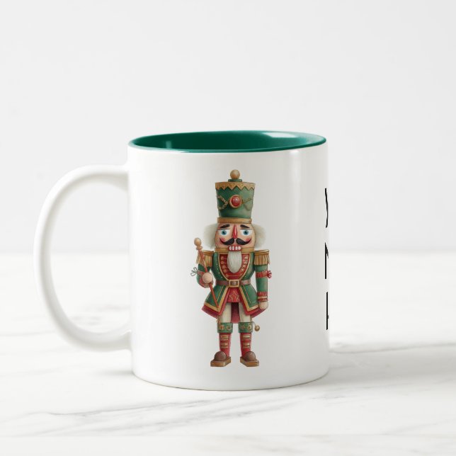 Caneca De Café Em Dois Tons Custom Nutcracker Christmas  (Esquerda)