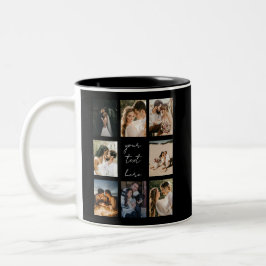 Caneca De Café Em Dois Tons Custom Photo Collage Personalized Picture Family
