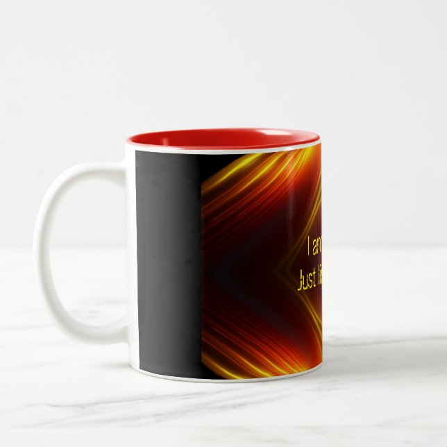 Caneca De Café Em Dois Tons Customisable fun message (Esquerda)