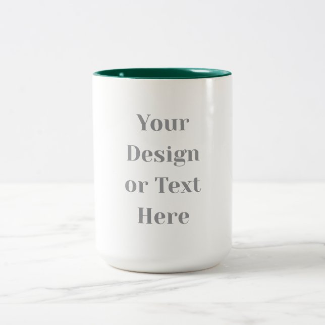 Caneca De Café Em Dois Tons Customizable Your Design or Text Here Personalized (Centro)