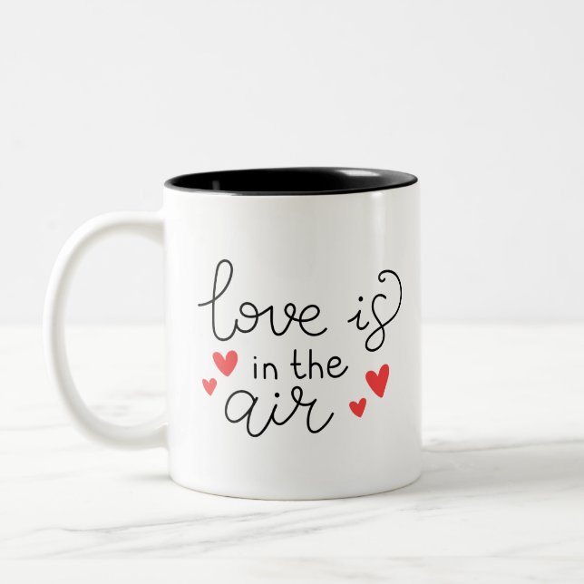 Caneca De Café Em Dois Tons Cute Adorable Couple Love Air Romantic Playful  (Esquerda)