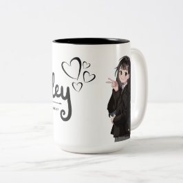 Caneca De Café Em Dois Tons Cute Art Coffee Cup