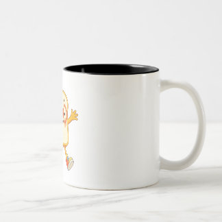Caneca De Café Em Dois Tons Cute Bread Cartoon Jumping Character Coffee Mug