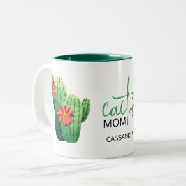 Caneca De Café Em Dois Tons Cute Cactus, Mãe.