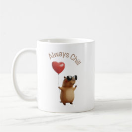 Caneca De Café Em Dois Tons Cute Capybara Always Chill Valentine Coffee Mug