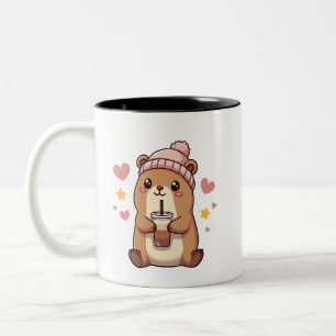 Caneca De Café Em Dois Tons Cute Capybara Mug