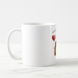 Caneca De Café Em Dois Tons Cute Capybara Valentine Couple Balloon Coffee Mug