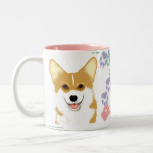 Caneca De Café Em Dois Tons Cute Corgi Mug
