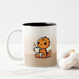 Caneca De Café Em Dois Tons Cute Dino Mug