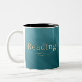 Caneca De Café Em Dois Tons Cute Dog Reading Mug Gift for Readers - Two Tone