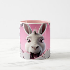 Caneca De Café Em Dois Tons Cute Donkey