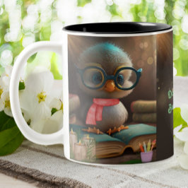 Caneca De Café Em Dois Tons Cute Engraçado Pato Não Se Preocupe Ser Muito Pers