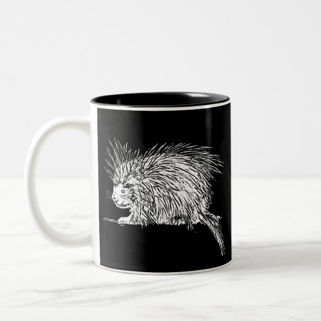 Caneca De Café Em Dois Tons Cute Hedgehog (Esquerda)