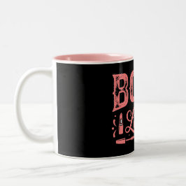Caneca De Café Em Dois Tons Cute Pink Boss Lady Design