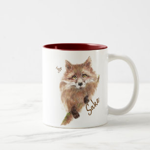 Caneca De Café Em Dois Tons Cute Red Fox Engraçado Para Foxis Sake Cote